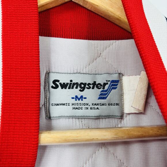 Vintage St Louis Cardinals Satin Bomber Jacket Red Men’s 80’s 90’s MLB Swingster - Picture 4 of 7